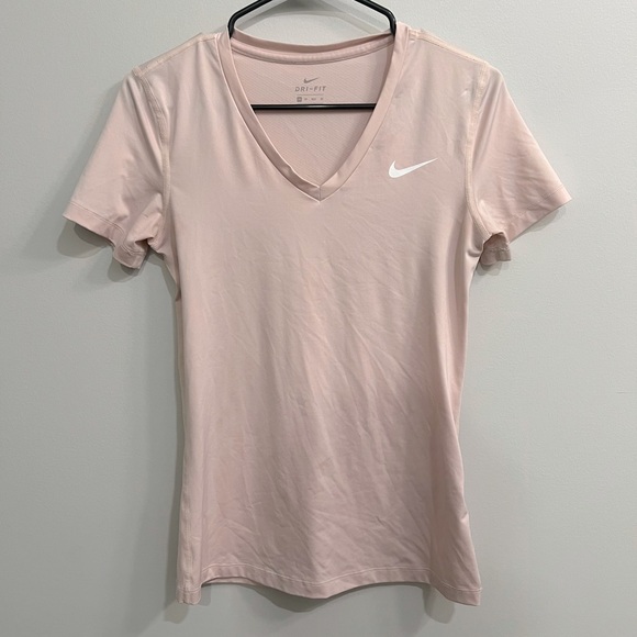 Nike - Women’s Pro Dri-Fit T-shirt - Pink - XS - Picture 1 of 5